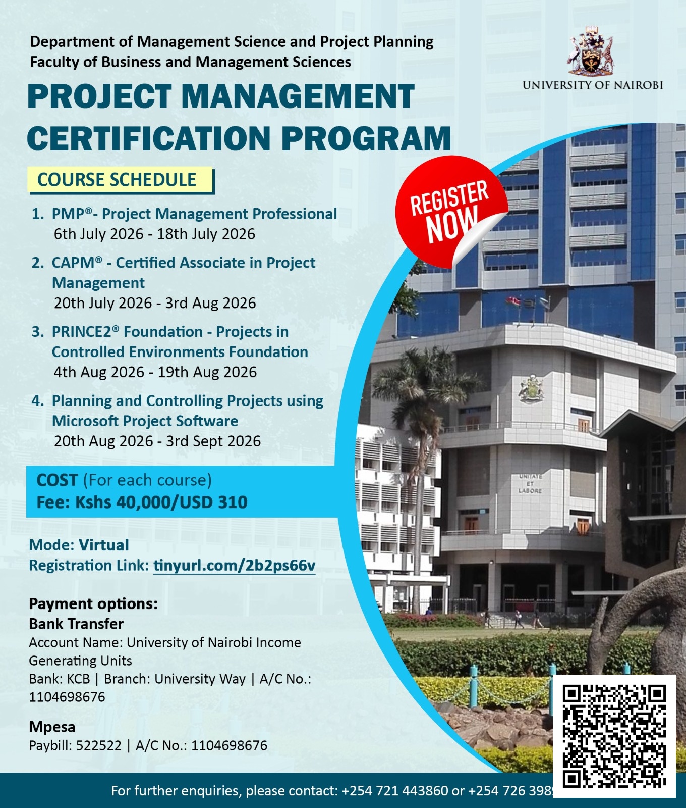 PROJECT MANAGEMENT PROFESSIONAL CERTIFICATION PROGRAMMES