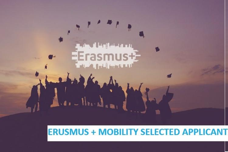 ERUSMUS + MOBILITY PROGRAMME - SELECTED APPLICANTS