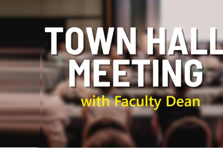 Dean holds Town Hall Meeting with students.